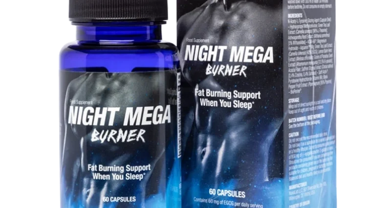 Night Mega Burner maisto papildas palaiko riebalų deginimą miego metu